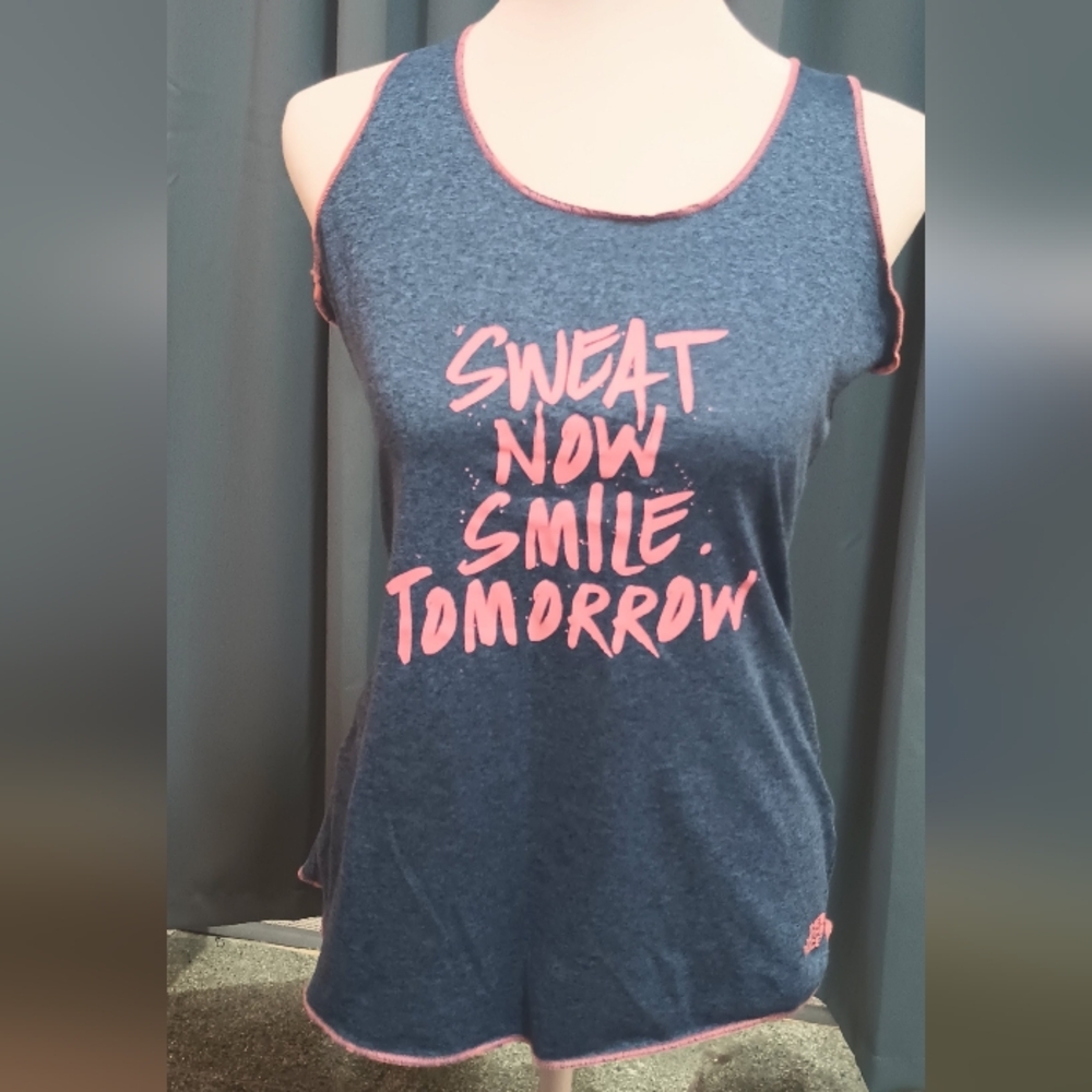 The North Face Heathered Blue Racerback Tank Top